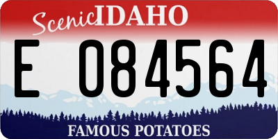 ID license plate E084564