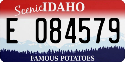ID license plate E084579