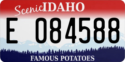 ID license plate E084588