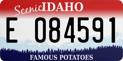 ID license plate E084591