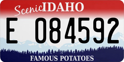 ID license plate E084592