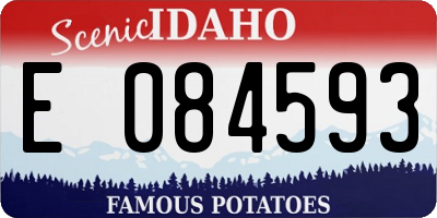 ID license plate E084593