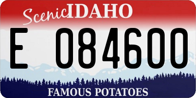 ID license plate E084600