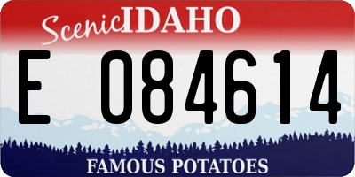 ID license plate E084614