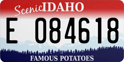 ID license plate E084618
