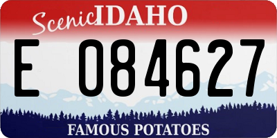 ID license plate E084627