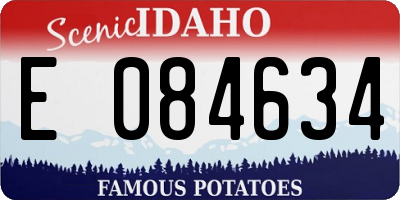 ID license plate E084634