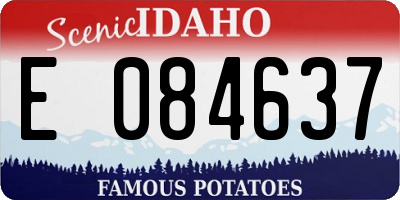 ID license plate E084637