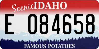 ID license plate E084658