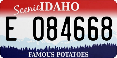 ID license plate E084668
