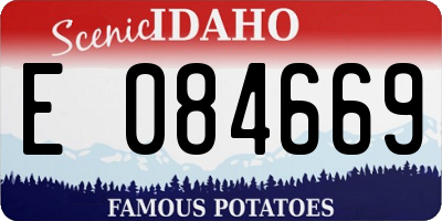 ID license plate E084669