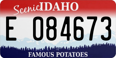 ID license plate E084673