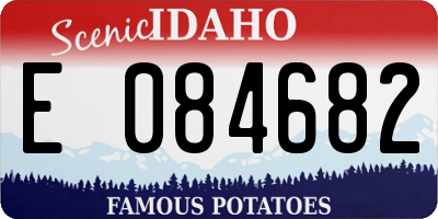 ID license plate E084682