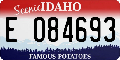 ID license plate E084693