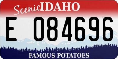 ID license plate E084696