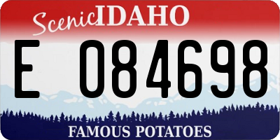 ID license plate E084698