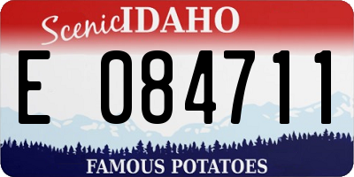 ID license plate E084711