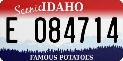ID license plate E084714