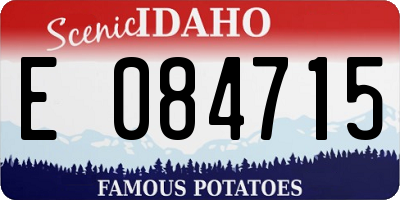 ID license plate E084715