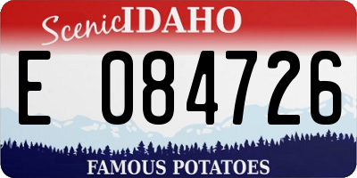 ID license plate E084726
