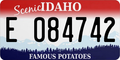 ID license plate E084742