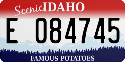 ID license plate E084745