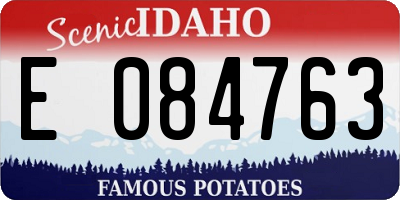 ID license plate E084763