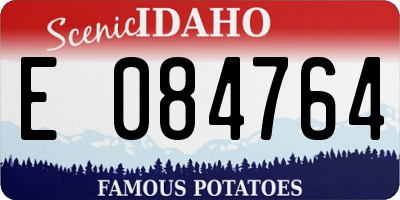 ID license plate E084764