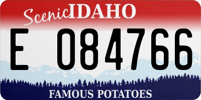 ID license plate E084766