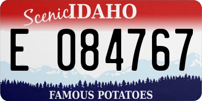 ID license plate E084767