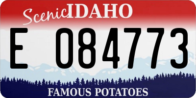 ID license plate E084773