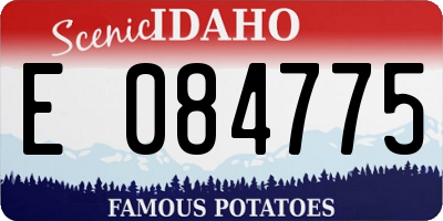 ID license plate E084775