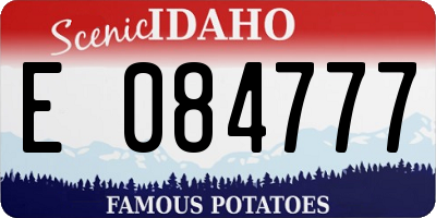 ID license plate E084777