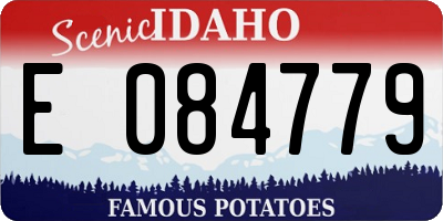 ID license plate E084779