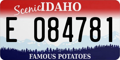 ID license plate E084781