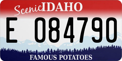 ID license plate E084790