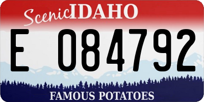 ID license plate E084792