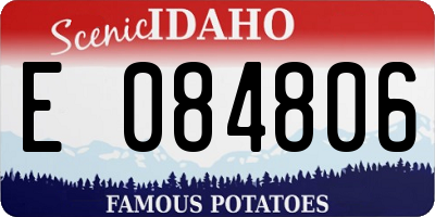 ID license plate E084806