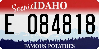 ID license plate E084818