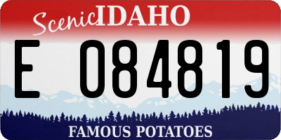 ID license plate E084819