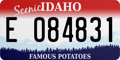 ID license plate E084831