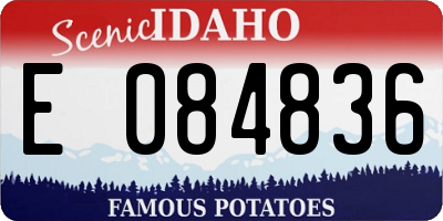 ID license plate E084836