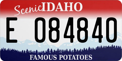 ID license plate E084840
