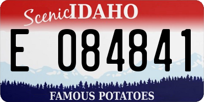 ID license plate E084841