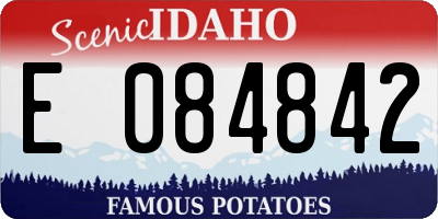 ID license plate E084842