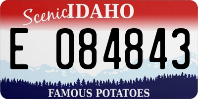 ID license plate E084843