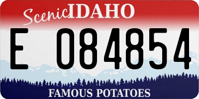 ID license plate E084854