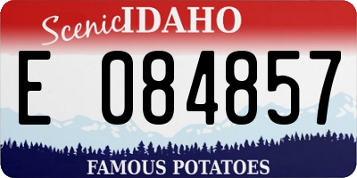ID license plate E084857