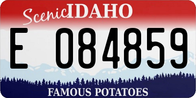 ID license plate E084859