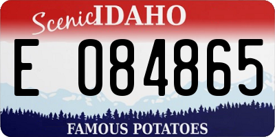 ID license plate E084865